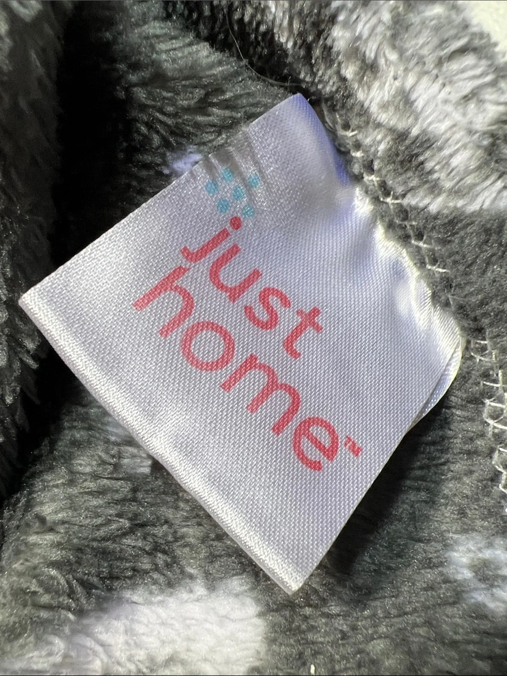 New Home Plush Elephant Print Throw Blanket - Gray and White